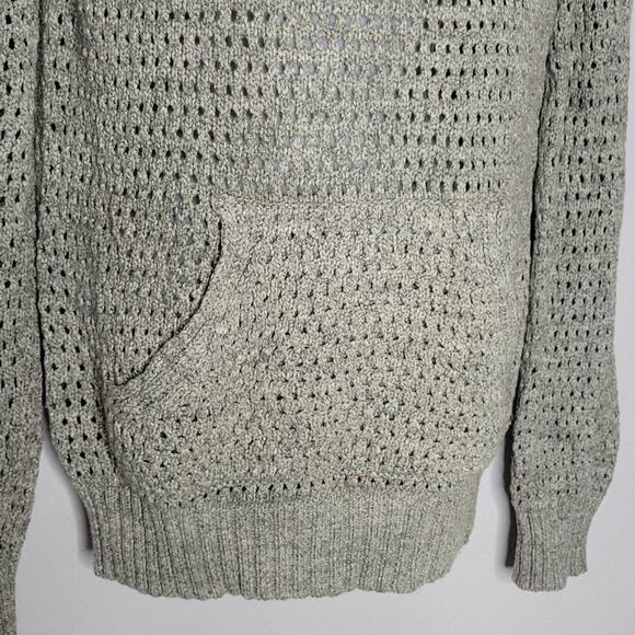 ATM Anthony Thomas Melillo Gray Open Knit Crewneck Sweater Women's Medium - Picture 3 of 6